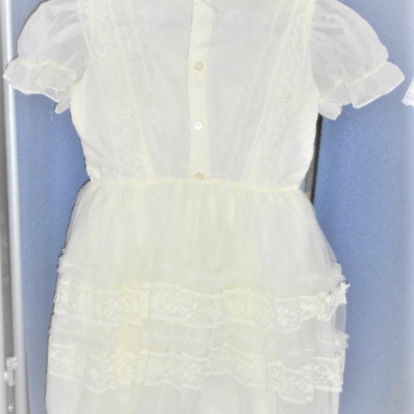 1957 Vintage COMMUNION DRESS Vintage Vail Girls Wedding Dress Bridesmaid Dress - Picture 7 of 8
